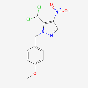 B1443642 5-(Dichloromethyl)-1-(4-methoxybenzyl)-4-nitro-1H-pyrazole CAS No. 1380571-62-9