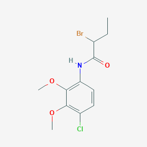 molecular formula C12H15BrClNO3 B1443646 2-溴-N-(4-氯-2,3-二甲氧基苯基)丁酰胺 CAS No. 1365962-25-9