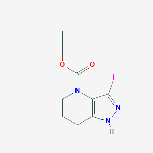 molecular formula C11H16IN3O2 B1443647 3-碘-1,5,6,7-四氢吡唑并[4,3-b]吡啶-4-羧酸叔丁酯 CAS No. 1251014-79-5