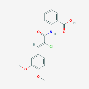molecular formula C18H16ClNO5 B1443649 2-[2-氯-3-(3,4-二甲氧基苯基)-丙烯酰氨基]-苯甲酸 CAS No. 1252992-35-0
