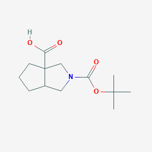 molecular formula C13H21NO4 B1443652 2-(叔丁氧羰基)八氢环戊[c]吡咯-3a-羧酸 CAS No. 1314394-96-1
