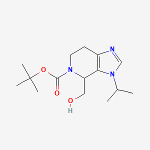 molecular formula C15H25N3O3 B1443657 4-Hydroxymethyl-3-isopropyl-3,4,6,7-tetrahydro-imidazo[4,5-c]pyridine-5-carboxylic acid tert-butyl ester CAS No. 1251001-42-9