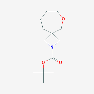 molecular formula C13H23NO3 B1443659 6-氧杂-2-氮杂-螺[3.6]癸烷-2-羧酸叔丁酯 CAS No. 1357352-13-6