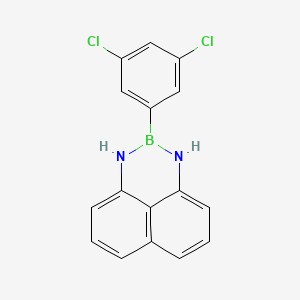 molecular formula C16H11BCl2N2 B1443660 2-(3-3,5-二氯苯基)-2,3-二氢-1H-萘并[1,8-de][1,3,2]二氮杂硼环 CAS No. 1159803-65-2