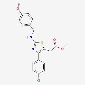 5-Thiazoleacetic acid, 4-(p-chlorophenyl)-2-((p-hydroxybenzyl)amino)-, methyl ester