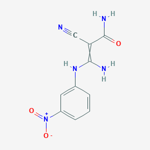 3-Amino-2-cyano-3-(3-nitroanilino)prop-2-enamide