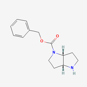 molecular formula C14H18N2O2 B1443667 (3aR,6aR)-苄基六氢吡咯并[3,2-b]吡咯-1(2H)-羧酸酯 CAS No. 1251009-14-9