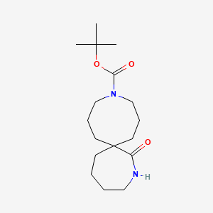 molecular formula C17H30N2O3 B1443670 叔丁基 1-氧代-2,11-二氮杂螺[6.7]十四烷-11-羧酸酯 CAS No. 1250999-07-5