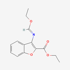 Ethyl 3-[(E)-(ethoxymethylidene)amino]-1-benzofuran-2-carboxylate