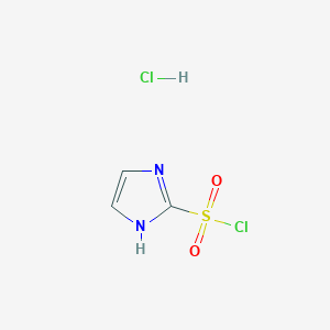 molecular formula C3H4Cl2N2O2S B1443674 1H-咪唑-2-磺酰氯盐酸盐 CAS No. 877861-76-2