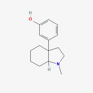 molecular formula C15H21NO B14436741 3-(1-Methyl-3a-hexahydroindolinyl)phenol CAS No. 73986-57-9