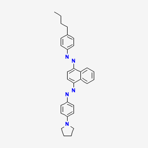 1-{4-[(E)-{4-[(E)-(4-Butylphenyl)diazenyl]naphthalen-1-yl}diazenyl]phenyl}pyrrolidine