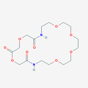 molecular formula C16H28N2O9 B14436776 1,4,7,10,16,19-Hexaoxa-13,22-diazacyclotetracosane-14,17,21-trione CAS No. 79688-26-9