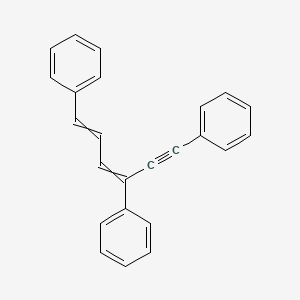 Benzene, 1,1',1''-(3,5-hexadien-1-yne-1,3,6-triyl)tris-