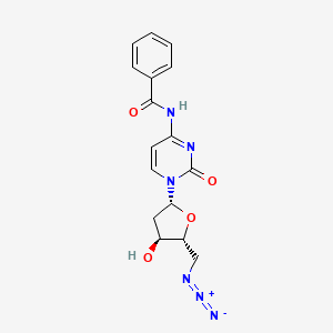 molecular formula C16H16N6O4 B14436780 5'-Azido-N-benzoyl-2',5'-dideoxycytidine CAS No. 74597-69-6