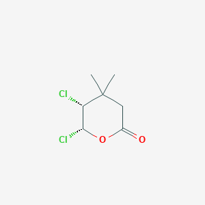 molecular formula C7H10Cl2O2 B14436800 (5R,6R)-5,6-Dichloro-4,4-dimethyloxan-2-one CAS No. 79749-61-4