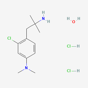 Phenethylamine, 2-chloro-alpha,alpha-dimethyl-4-dimethylamino-, dihydrochloride, hydrate