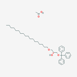 acetic acid;(2R)-1-octadecoxy-3-trityloxypropan-2-ol