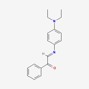 molecular formula C18H20N2O B14436887 (2E)-2-{[4-(Diethylamino)phenyl]imino}-1-phenylethan-1-one CAS No. 74095-37-7