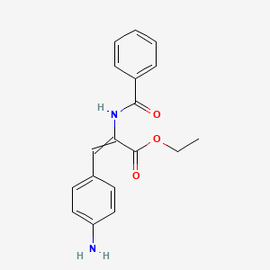 molecular formula C18H18N2O3 B14436916 Ethyl 3-(4-aminophenyl)-2-benzamidoprop-2-enoate CAS No. 78113-85-6