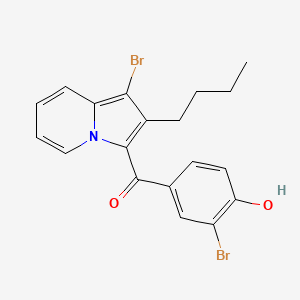 (1-Bromo-2-butylindolizin-3-yl)(3-bromo-4-hydroxyphenyl)methanone