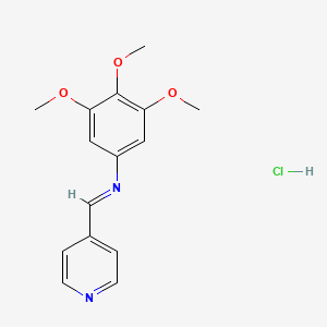 3,4,5-Trimethoxy-N-(4-pyridinylmethylene)benzenamine monohydrochloride