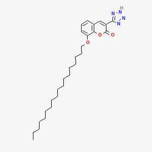 2H-1-Benzopyran-2-one, 8-(octadecyloxy)-3-(1H-tetrazol-5-yl)-