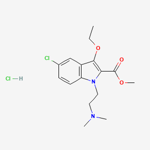 1H-Indole-2-carboxylic acid, 5-chloro-1-(2-(dimethylamino)ethyl)-3-ethoxy-, methyl ester, hydrochloride