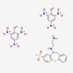 10-(2-Aminoethylamino)-8-methylsulfonyl-10,11-dihydrodibenzo(b,f)thiepin dipicrate