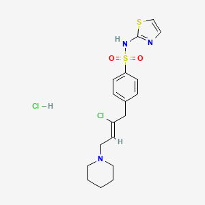 p-(2-Chloro-4-piperidino-2-butenyl)-N-(2-thiazolyl)benzenesulfonamide hydrochloride