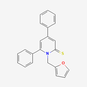 2(1H)-Pyridinethione, 1-(2-furanylmethyl)-4,6-diphenyl-