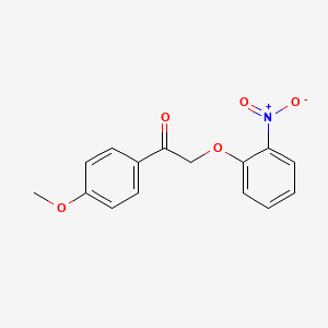 molecular formula C15H13NO5 B14437129 Ethanone, 1-(4-methoxyphenyl)-2-(2-nitrophenoxy)- CAS No. 74413-02-8