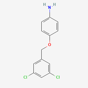 molecular formula C13H11Cl2NO B1443713 4-[(3,5-二氯苯基)甲氧基]苯胺 CAS No. 656820-79-0