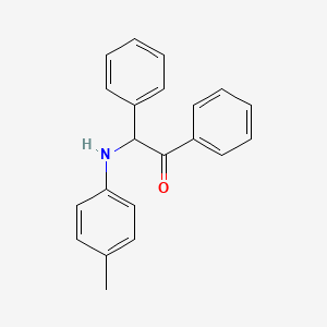 Acetophenone, 2-phenyl-2-(4-methylphenylamino)