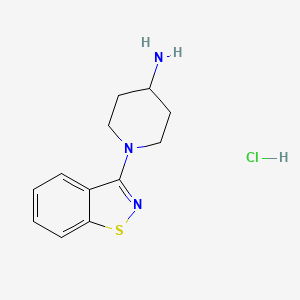 molecular formula C12H16ClN3S B1443720 1-(苯并[d]异噻唑-3-基)哌啶-4-胺盐酸盐 CAS No. 1420847-64-8
