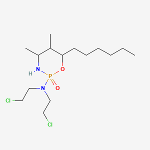 2H-1,3,2-Oxazaphosphorine, tetrahydro-2-(bis(2-chloroethyl)amino)-4,5-dimethyl-6-hexyl-, 2-oxide