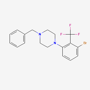 B1443722 1-Benzyl-4-(3-bromo-2-(trifluoromethyl)-phenyl)piperazine CAS No. 1707392-14-0