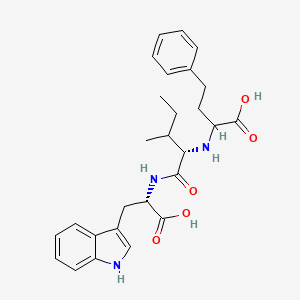 molecular formula C27H33N3O5 B14437227 N-(1-Carboxy-3-phenylpropyl)leucyltryptophan CAS No. 76400-07-2