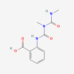 Benzoic acid, 2-(((methyl((methylamino)carbonyl)amino)carbonyl)amino)-