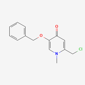 molecular formula C14H14ClNO2 B1443729 1-甲基-2-氯甲基-5-苄氧基吡啶-4(1H)-酮 CAS No. 586345-73-5