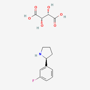 molecular formula C14H18FNO6 B1443735 (S)-2-(3-氟苯基)吡咯烷D-酒石酸盐 CAS No. 1355239-03-0