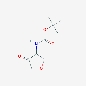 molecular formula C9H15NO4 B1443737 叔丁基 N-(4-氧代氧杂环丙烷-3-基)氨基甲酸酯 CAS No. 1414975-77-1