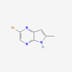 molecular formula C7H6BrN3 B1443739 2-溴-6-甲基-5H-吡咯并[2,3-b]吡嗪 CAS No. 1228450-58-5