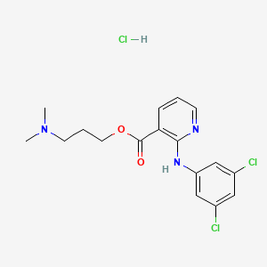 3-Pyridinecarboxylic acid, 2-((3,5-dichlorophenyl)amino)-, 3-(dimethylamino)propyl ester, monohydrochloride