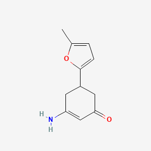 molecular formula C11H13NO2 B1443745 3-氨基-5-(5-甲基-2-呋喃基)环己-2-烯-1-酮 CAS No. 1428139-23-4