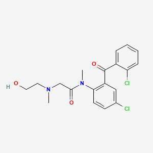 Acetamide, N-(4-chloro-2-(2-chlorobenzoyl)phenyl)-2-((2-hydroxyethyl)methylamino)-N-methyl-