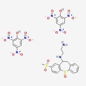 N'-(3-methylsulfonyl-11-oxo-5,6-dihydrobenzo[b][1]benzothiepin-5-yl)ethane-1,2-diamine;2,4,6-trinitrophenol