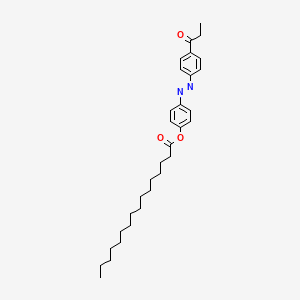 molecular formula C31H44N2O3 B14437480 4-Propionyl-4'-n-hexadecanoyloxyazobenzene CAS No. 76204-56-3