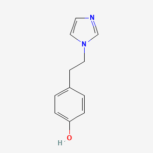 molecular formula C11H12N2O B14437487 4-[2-(1H-Imidazol-1-yl)ethyl]phenol CAS No. 80200-06-2