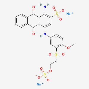 Disodium 1-amino-9,10-dihydro-4-((4-methoxy-3-((2-(sulphonatooxy)ethyl)sulphonyl)phenyl)amino)-9,10-dioxoanthracene-2-sulphonate